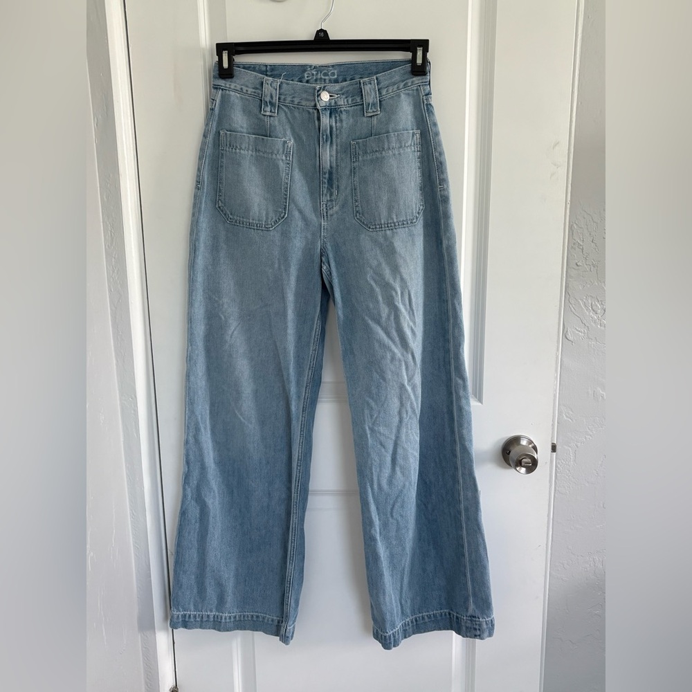 Etica Light Blue Flare & Wide Leg Jeans